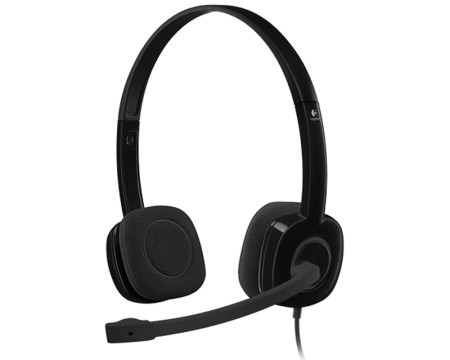 Logitech H151 stereo headset single jack slušalice sa mikrofonom crne