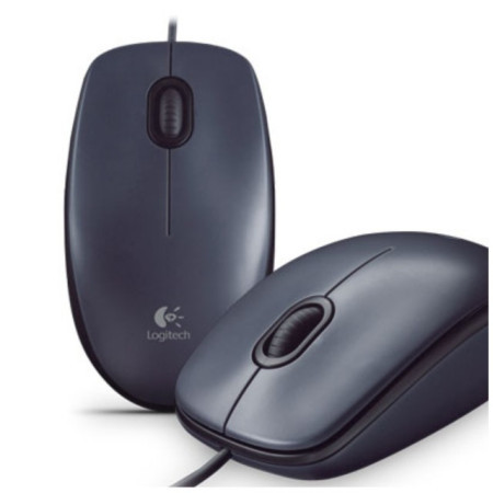Logitech M90 wired optical mouse, USB, gray - Img 1
