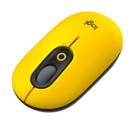 Logitech pop mouse with emoji, blast yellow