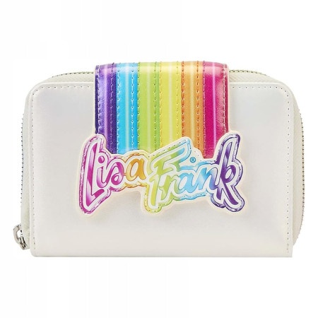Loungefly Lisa Frank Rainbow Logo Zip Around Wallet ( 060449 )