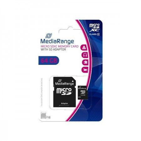 MediaRange 64GB MicroSDXC Class10 sa adapterom MR955 memorijsa kartica ( MCMR955/Z )