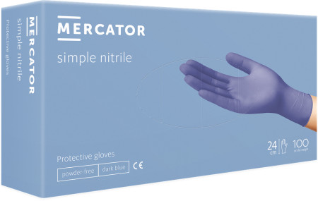 Mercator medical jednokratne rukavice mercator simple nitril plave bez pudera veličina 2s ( rp30003002s )