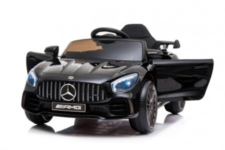 Mercedes GT AMG Licencirani sa kožnim sedištem i mekim gumama za decu model 267 crni - Img 1