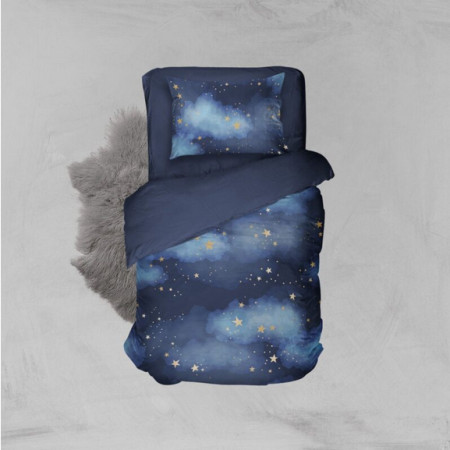 Mey home posteljina sa motivom zvezdanog neba 3d 200x220cm teget ( 3D-1339 )