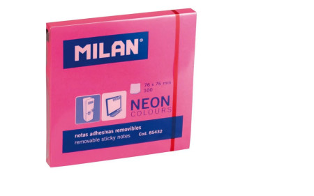 Milan samolepljivi blokcic pink 76x76mm 100 ( MLN85432 )