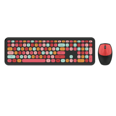Mofii WL retro set tastatura i miš u crvenocrnoj boji ( SMK-666395AGRDBK )