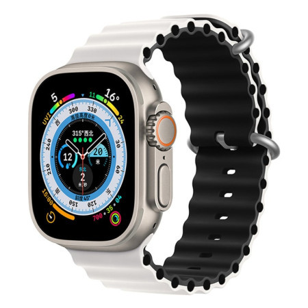 Moye smartwatch ocean strap 44/45/49mm white/black ( 055038 ) - Img 1