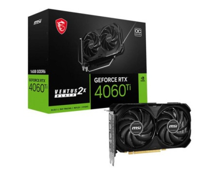 MSI rtx 4060 ti 16gb ventus 2x black oc gddr6 svga