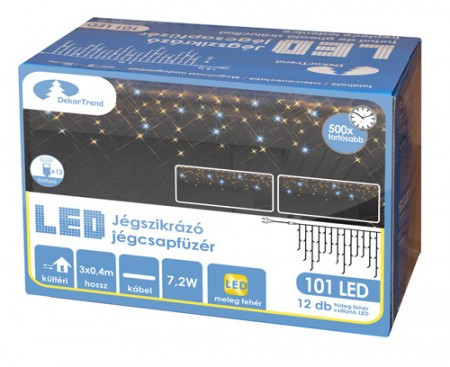 Nastavljiva LED svetlosna ledenica 119 kom toplo bela i 19 trepc?uc?ih hladno bela 2 x 0,9 m ( KDK 103 ) - Img 1