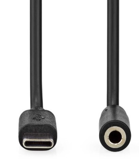 Nedis CCGP65960BK10 USB-C muski na 3.5mm zenski, 1m