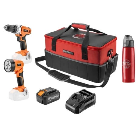 Neo tools set bušilica,lampa,bat,punjač ( 04-600-M4K )