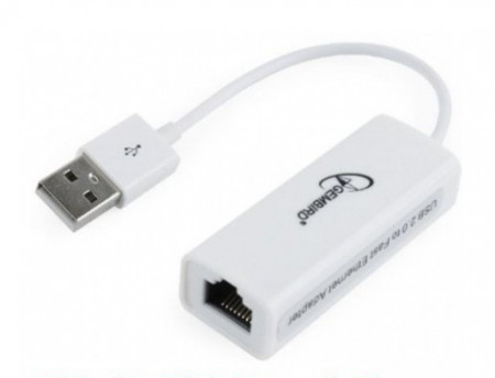 NIC-U6** Gembird USB 2.0 to Fast Ethernet LAN adapter 10/100 white, mrezna kartica (399)