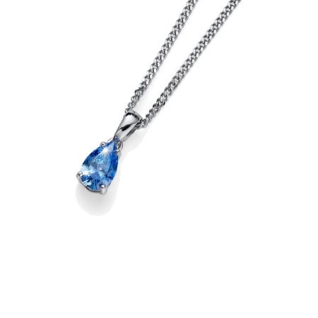 Oliver weber pear 925ag blue srebrni ženski lančić sa plavim swarovski kristalnim priveskom ( 61148.blu )