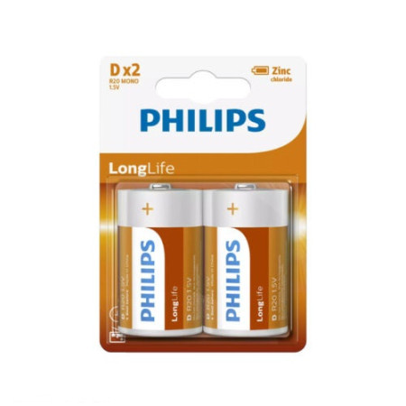 Philips baterija longlife R20/D 1.5V (1/2) ( 49527 )