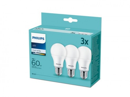 Philips PS726 LED 8W (60W) A60 E27 CW FR ND 3PF/6 DISC
