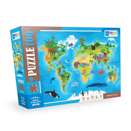 Puzzle 100 pcs animal world map bf316 ( 108/23166 )