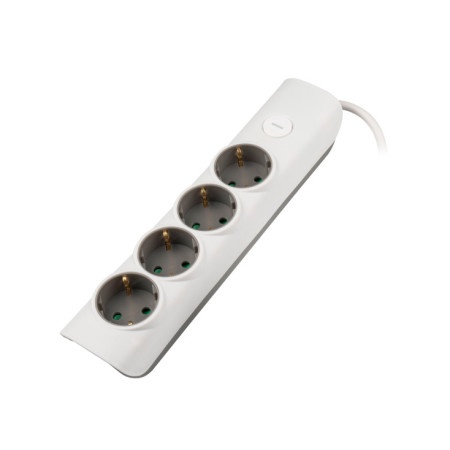 Razvodnik sa 4 mesta 1.4m 1.5mm2 + prekidač ( NVU4K/WH-P/1,5 )