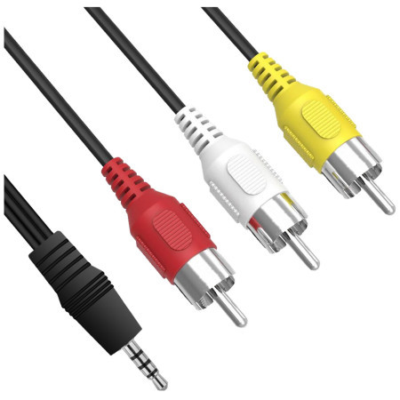 Redline mini AV 3.5 mm na RCA kabel, dužina 1.2 met - C-AV120 - Img 1