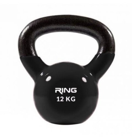 Ring 12kg metal+vinyl RX DB2174-12 black Kettlebell