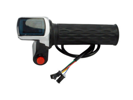 Ručica "gasa" za elektro bicikl - sa tasterom za isključivanje motora i indikatorom baterije (dakota) ( 331230 )