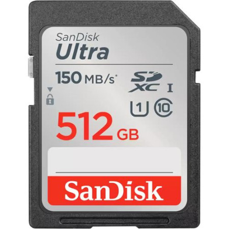 SanDisk SDXC 512GB Ultra 150MB/s Class 10 UHS-I