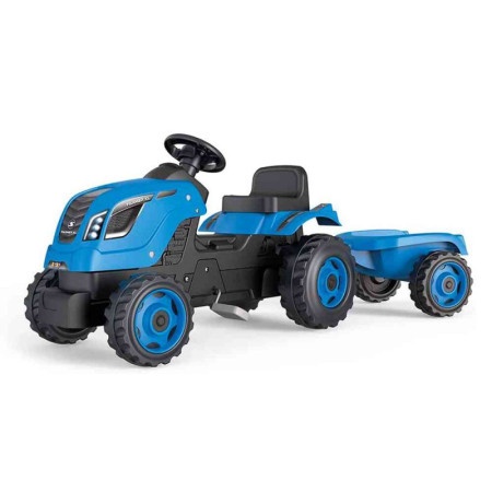 Smoby farmer xl blue traktor sa prikolicom ( SM710129 )