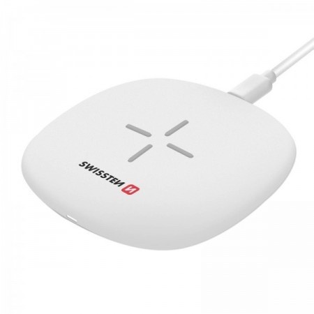 Swissten wireless punjač 10W + kabl USB-A/USB-C 1.5m bela ( 80073 )