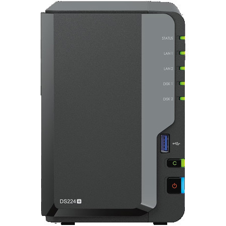 Synology DS224+,Tower, 2-bays 3.5 SATA HDDSSD ( DS224PLUS )