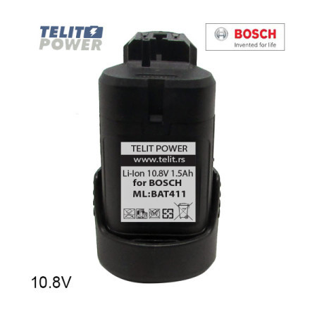 TelitPower baterija za ručni alat Bosch Li-Ion 10.8V 1500mAh BAT411 ( P-4030 ) - Img 1