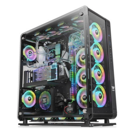 Thermaltake kućište core P8 TG black/black/wall mount/SPCC/4mm tempered glass*3