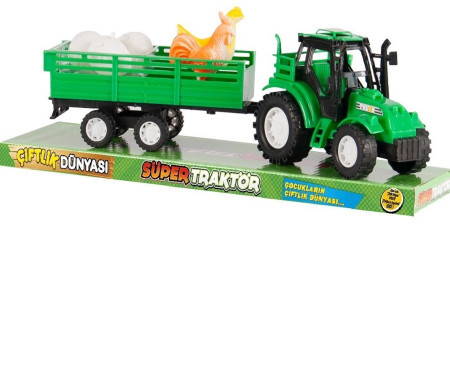 Traktor sa prikolicom i životinjama ( 000481 T )