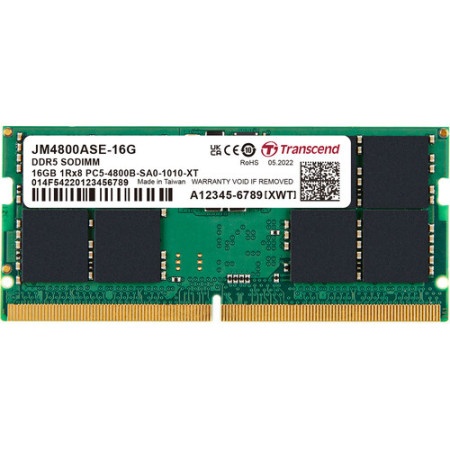 Transcend 16GB/SODIMM/DDR5/4800MHz/CL40/crna Memorija ( JM4800ASE-16G )