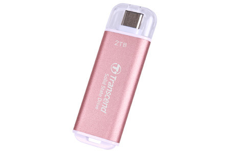 Transcend 2TB, portable SSD, ESD300P, Type C, pink ( TS2TESD300P )