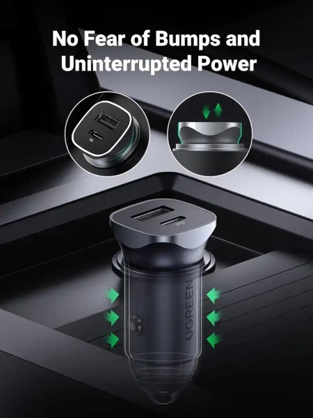 Ugreen auto punjač cd130 dual 20w pd ( 30780 )