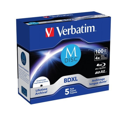 Verbatim M-DISC-KAMENI 100GB/XL/BD-R 4X PRINT JC 5PAK 43834 ( 5M100P/Z )