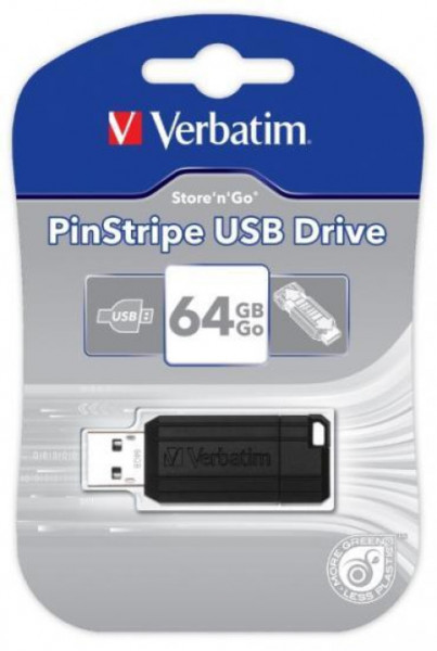 Verbatim Pinst. USB 64GB Blac (49065) - Img 1