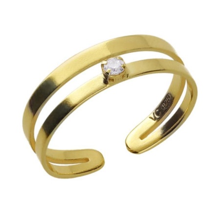 Victoria cruz briseida crystal gold prsten sa swarovski kristalima ( a4576-07da )