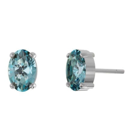 Victoria cruz gemma aquamarine mindjuše sa swarovski kristalom ( a4515-10ht )