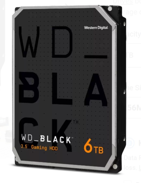 WD 6tb wd6004fzwx 7200rpm 128m black HDD