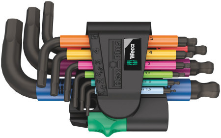Wera 950/9 hex-plus multicolour set imbus ključeva, metrički, black laser, 9 komada ( WERA 133164 )