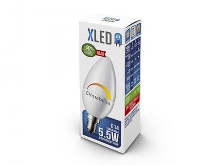 XLed Led Sijalica Dimabilna E14 5,5W 3000K candle ( E14 5.5W Dimmable )