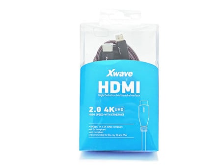 Xwave HDMI 2.0 4K kabl /10m dužina/upleten kabl/pozlaćeni konektori/4K/blister pakovanje ( HDMI 4K 10m PREMIUM )