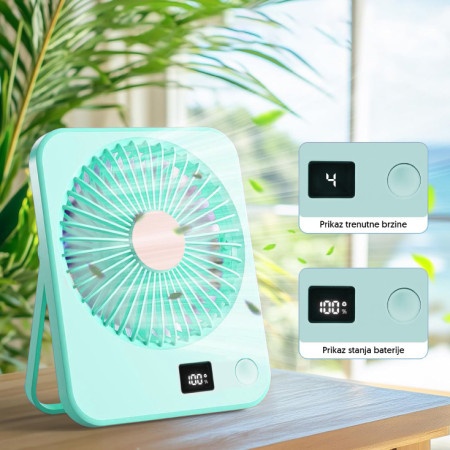 Yiwu Stoni USB mini ventilator sa displejem ( 17417-5919GR )