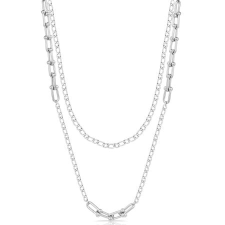Ženska freelook srebrna ogrlica od hirurškog Čelika ( frj.3.6007.1 )