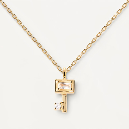 Ženska pd paola key zlatna ogrlica sa pozlatom 18k ( co01-486-u )