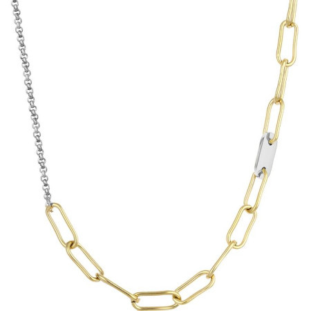 Ženska santa barbara polo srebrna zlatna ogrlica od hirurškog Čelika ( sbj.3.4003.4 ) - Img 1
