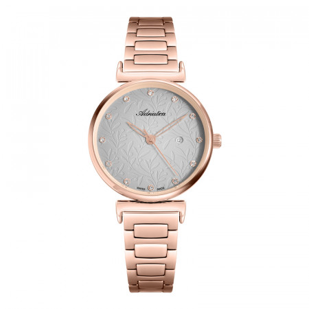 Ženski adriatica essence roze zlatni sivi elegantni ručni sat sa roze zlatnim metalnim kaišem ( a3738.9147q ) - Img 1