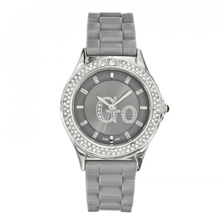 Ženski girl only go cristaux sivi modni ručni sat sa sivim gumenim kaišem ( 698130 ) - Img 1
