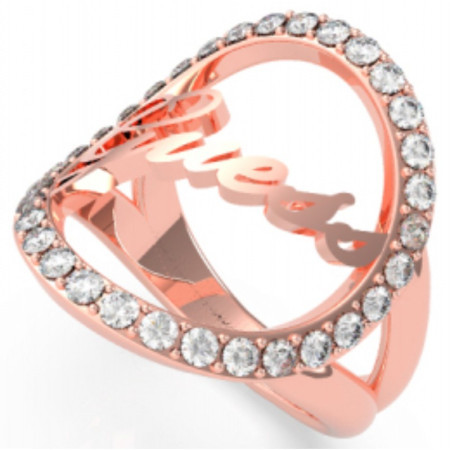 Ženski guess all around you roze zlatni prsten od hirurškog Čelika 58mm ( ubr20051-58 ) - Img 1