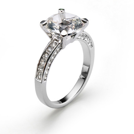 Ženski oliver weber princess crystal prsten sa swarovski belim kristalom l ( 41064l.001 )